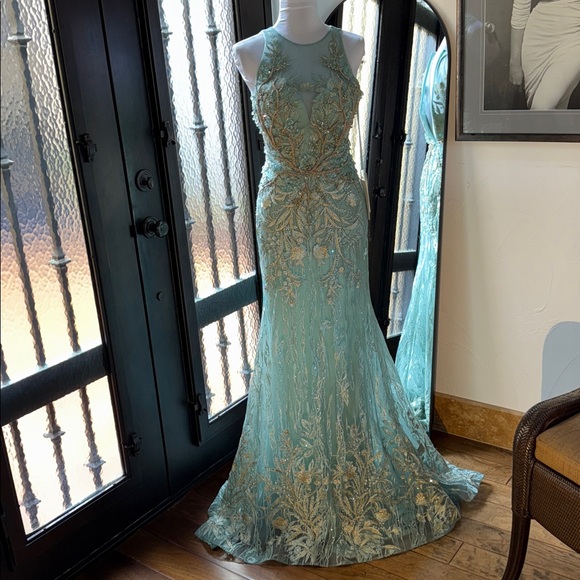 MAC Duggal Sage DRESS 50512 sz 2 NWT - Picture 1 of 5